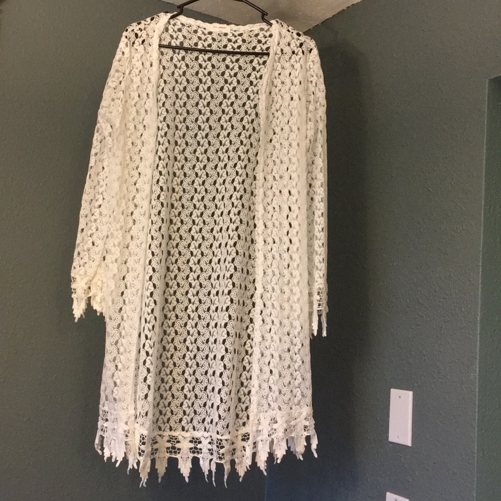 White Lace cardigan/ cover up